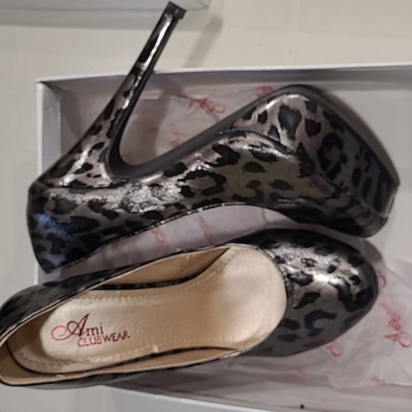 Silver animal print stillettos - Picture 3 of 5